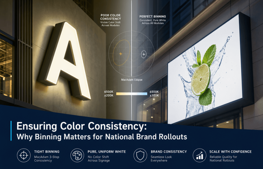 Consistenza Colore dei Moduli LED | Selezione Ellisse MacAdam